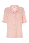 Burberry Ekd Jacquard Silk Pyjama Shirt In Pink
