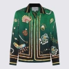 Casablanca La Boite A Bijoux Printed Silk Shirt In Green