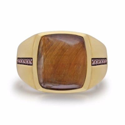 Gucci Chatoyant Yellow Tiger Eye Stone Ring
