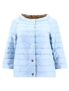 Herno Quilted Reversible Down Jacket In Blue