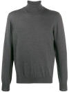 Barba Napoli Knitted Roll Neck In Grey