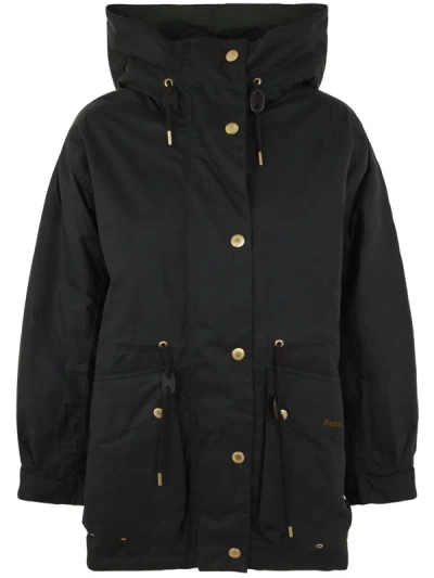 Barbour Grantley Cotton Wax Outwear In Green