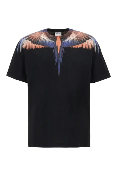 Marcelo Burlon County Of Milan T-shirts In Black Coral Red