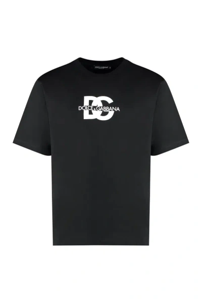 Dolce & Gabbana Cotton Crew-neck T-shirt In Black