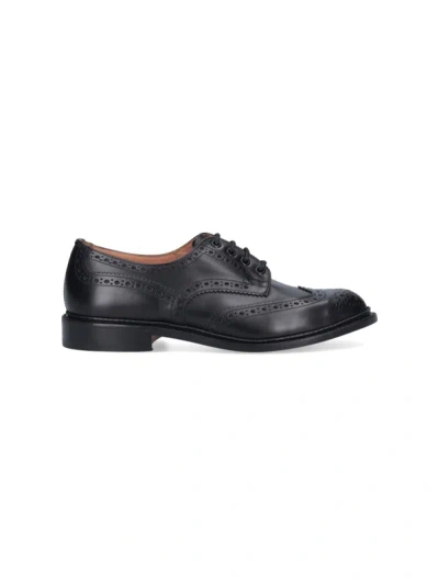 Tricker's Bourton Leather Brogues In Black  