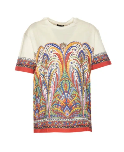 Etro Paisey-print T-shirt In Multicolor