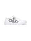 Vivienne Westwood Low Top Canvas Plimsoll Sneakers In White