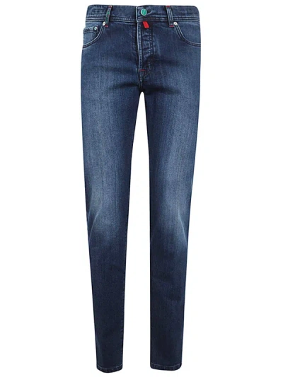 Kiton Cotton Jeans In Blue