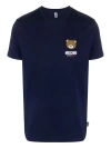 Moschino Teddy Bear Leo Teddy Print T-shirt In Blue