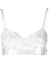 P.a.r.o.s.h Schillerndes Cropped-oberteil In White