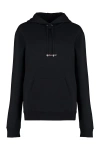 Saint Laurent Logo Hoodie Sweatshirt In Black