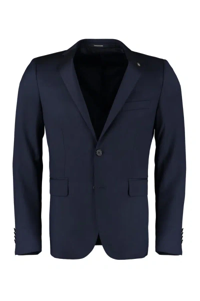 Tagliatore Virgin Wool Two-piece Suit In Blue
