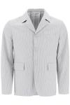Thom Browne Striped Deconstructed Jacket In Multicolor