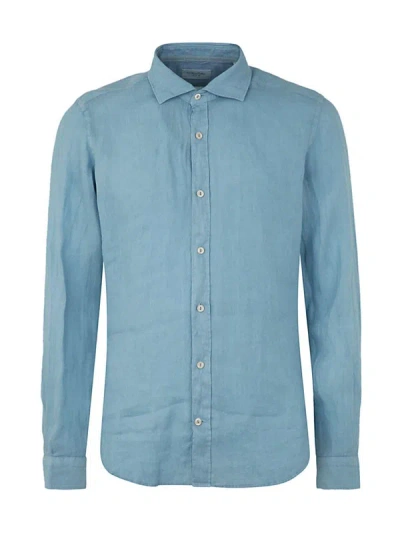 Tintoria Mattei Linen Shirt In Blue