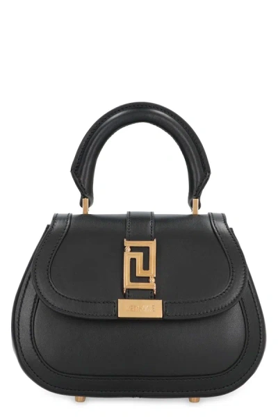 Versace Greca Goddess Mini Tote Bag In Black