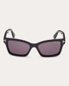 Tom Ford Women's Mikel Sunglasses Tf1085 52u Havana 54mm In Black