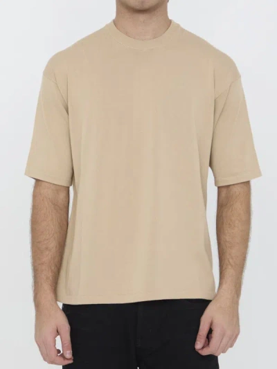 Roberto Collina Cotton T-shirt In Beige