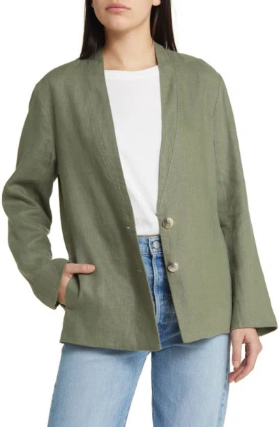 Xirena Layla Linen Jacket In Mossy