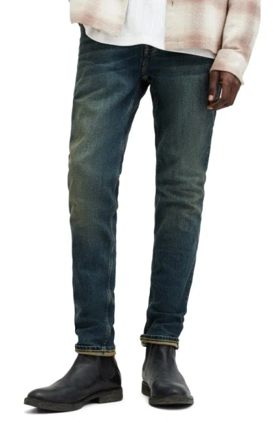 Allsaints Rex Slim Fit Stretch Denim Jeans In Tinted Indigo