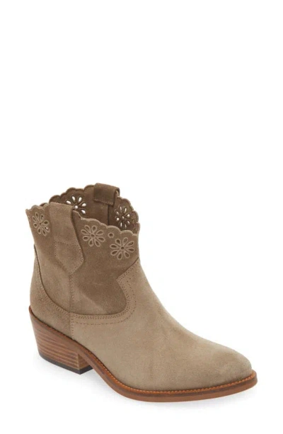 Penelope Chilvers Cali Broderie Western Bootie In Sand