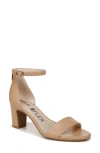 Lifestride Florence Ankle Strap Sandal In Camel Tan Faux Leather