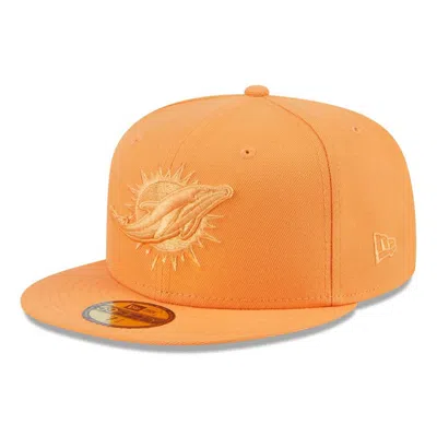 New Era Orange Miami Dolphins Color Pack 59fifty Fitted Hat