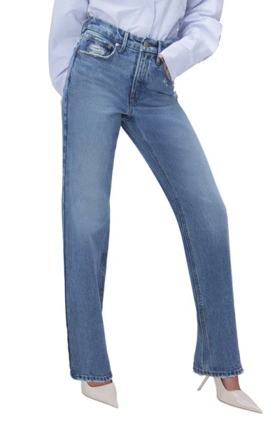 Good American Women's Good 90's Yoke Straight Jeans In Indigo