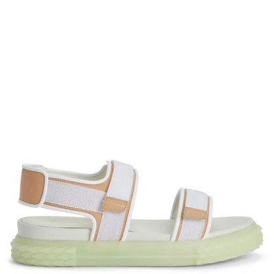 Giuseppe Zanotti Blabber Gummy Strappy Sandals In White