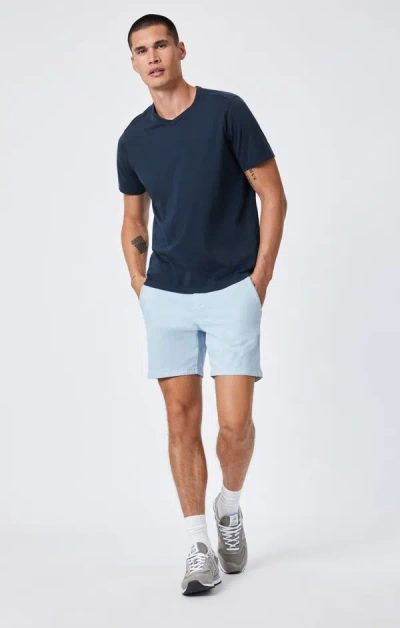 Mavi Nate Shorts In Celestial Blue Twill In Light Blue