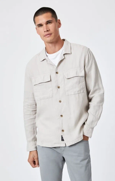 Mavi Double Pocket Button-up Shirt In Moonstruck In Beige
