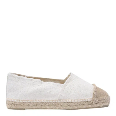 Castaã±er Flat Shoes In Bianco