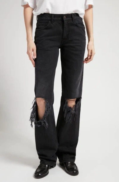 The Row Burty Straight Leg Jeans In Black