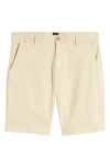 Hugo Boss Slim-fit Shorts In Stretch-cotton Twill In Light Beige