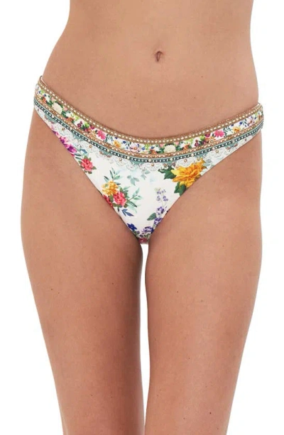 Camilla Plumes And Parterres Crystal Mini Regular Bikini Bottoms In Multicolor