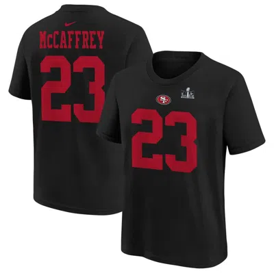 Nike Kids' Toddler  Christian Mccaffrey Black San Francisco 49ers Super Bowl Lviii Player Name & Number T-s