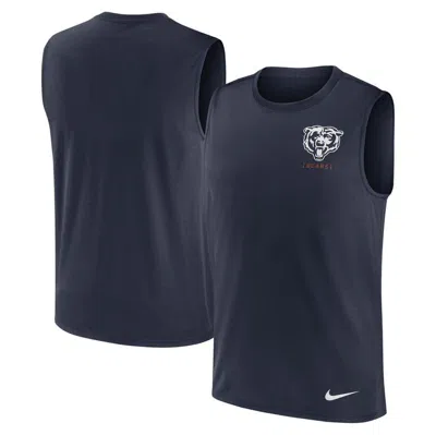 Nike Navy Chicago Bears Muscle Tank Top
