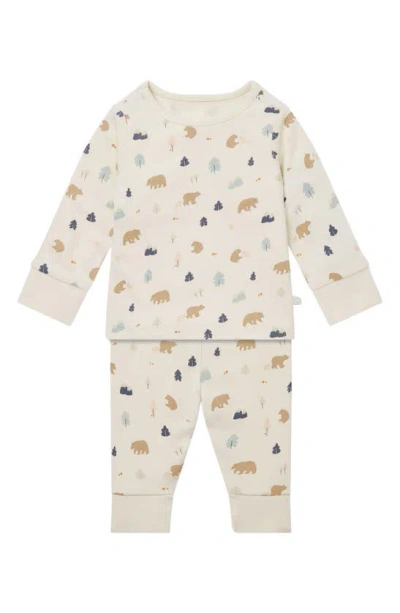 Mori Babies' Bear Print Fitted Two-piece Pajamas