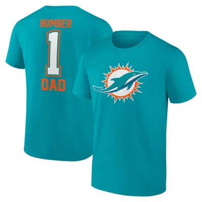 Fanatics Men's Aqua Miami Dolphins Father's Day T-shirt