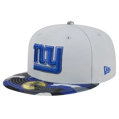 New Era Gray New York Giants Active Camo 59fifty Fitted Hat