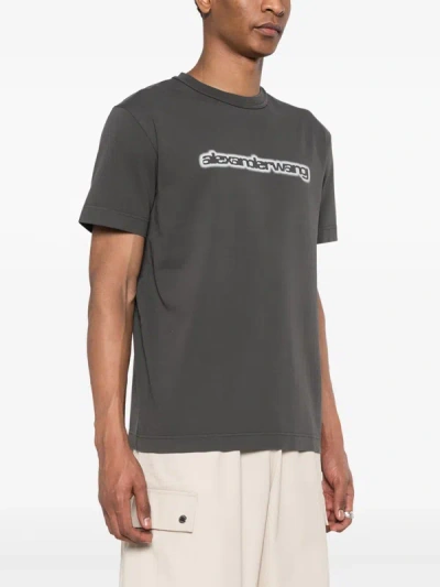 Alexander Wang Halo Glow T-shirt In 013a Acid Obsidian