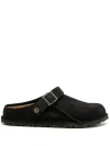 Birkenstock Lutry Premium Suede Slippers In Black