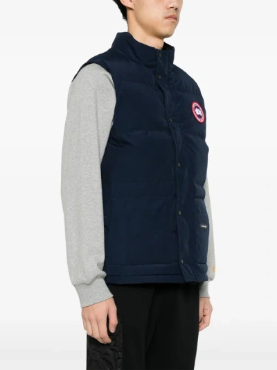 Canada Goose Blue Freestyle Padded Gilet In Navy