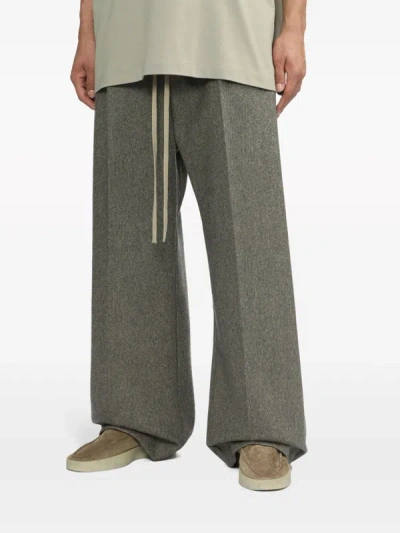 Fear Of God Men Melange Wool Wide Leg Pant In 241 Melange Ash