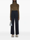 Lemaire Women Second Skin High Neck T-shirt In Br501 Dark Tobacco