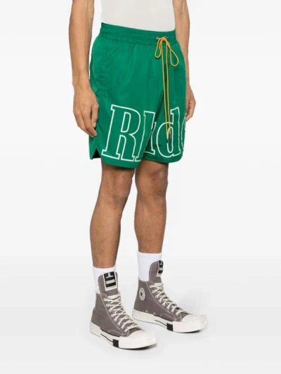 Rhude Green Drawstring Shorts