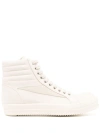 Rick Owens Drkshdw High Top Lace In 2111 Natural/milk/milk