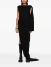 Rick Owens Drkshdw Drkshdw By Rick Owens Woman Maxi Dress Black Size Onesize Cotton In 09 Black