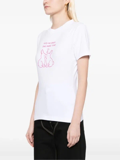 Vetements Kissing Bunnies Cotton T-shirt In White