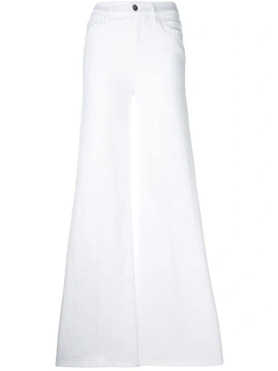 Frame Le Palazzo Wide Leg Jeans In White