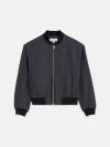 Alex Mill Cropped Bomber Jacket In Washed Black
